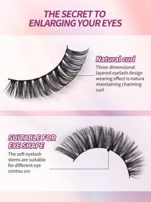 Happy Butterfly MAGEFY 40 Pairs Mixed Pack Natural Crossover False Eyelashes Handmade Lengthened Thick DD Curly Eyelashes Artificial Mink Eyelashes Makeup Tools Hot Sellers - 濃密款 - 查看 6
