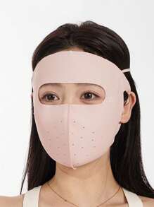 1pc Traceless Sunscreen Mask For Women, UV Resistant Ice Silk Mask, Full Face Sunshade Face Gini, Thin And Breathable In Summer Sun Protection Face Mask, Men's And Women's Outdoor Cycling Sun Protection Face Mask, Full Face Sunshade Windproof And Dustproof Face Mask Ski Masks