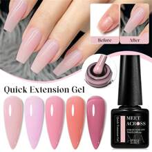 6pcs Gel Extension Nail Kit Quick Extension Gel Nail Polish Set 7ml Nail Extension Gel Construct Hard Gel Semi Permanent Acrylic Apres Extend Gel Crystal White Pink Nails UV Construction Gel For Nail Extensions Soak Off UV Gel Varnish Manicure Kit Nail Supplies Nail Art Design For Home Salon Gift For Women - 彩色 - 查看 9