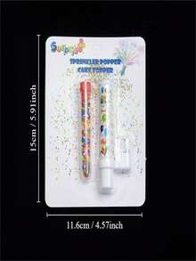 1入組糖果音樂驚喜蠟燭-自動噴霧彩色糖果，生日創意蛋糕裝飾蠟燭 - 多色 - 查看 8