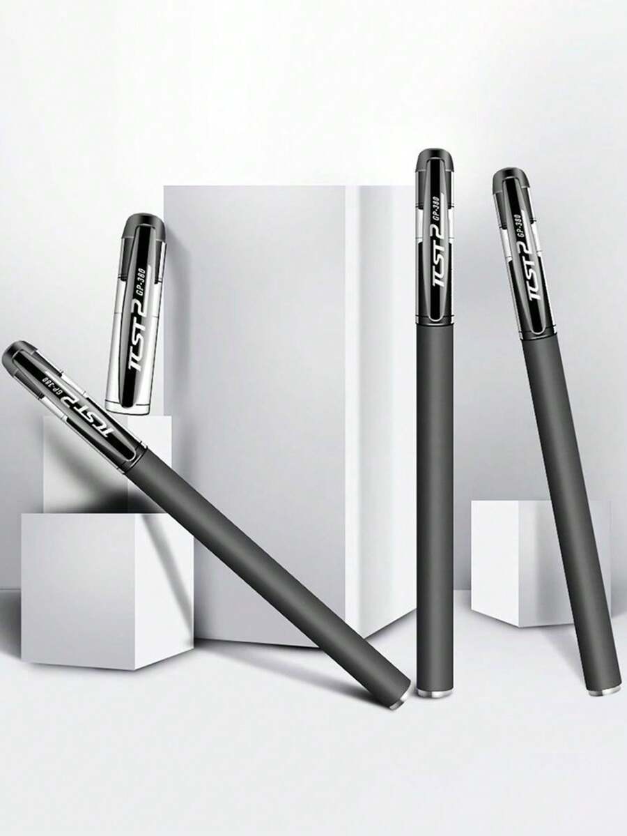 20pcs/Pack Creative Matte Black Fineliner Drawing Pens For Exam & Office Use - Black - View 1