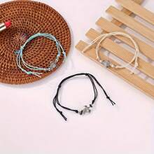 1/3入組復古海龜腳鍊-別緻波西米亞風格，手工製作且可調節-非常適合女性日常海灘服飾，是一份貼心的禮物組合 - 彩色 - 查看 2