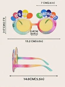 1piece, These Are My Birthday Glasses, Colored Lenses, Decorative Glasses, Party Photography Studio, Children's Plastic Glasses, Party Supplies, Cute Aesthetic Items, Cool Small Tools, Unusual Items, Strange Things - Multicolor - View 5