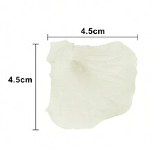 1200片玫瑰花瓣，4.5cm人造玫瑰花瓣，婚禮生日情人節告白浪漫之夜派對周年慶祝裝飾用假絲綢玫瑰花瓣 - Milky white - 查看 2