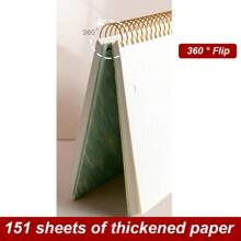 16K Thickened Coil Book Thickened Eye Protection Beige Inner Page Metal Coils Notebook Horizontal Notepad Back To School - Multicolor - View 9