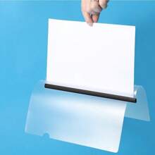 1pc Report Folder With Slide Bar For Cover, Transparent Cover, Presentation Folder For School Office, Document File Folder - Multicolor - View 4