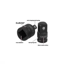 6 Pcs Socket Adapter Set Impact Wrench Nut Set 1/4 3/8 1/2 To 3/4 Inch Hardened And Tempered, Professional Tool For Commercial Or Occasional Use - Black - View 5