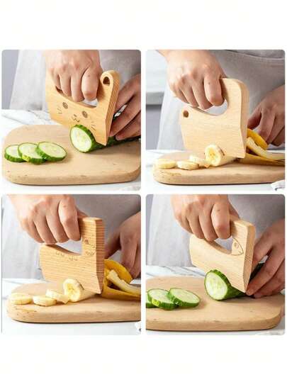 木製童裝刀具玩具 模擬切割水果蔬菜 兒童廚房角色扮演玩具 蒙特梭利教育