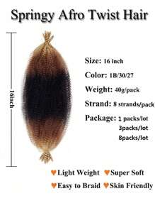 إكسسوارات شعر أومبير T1B/30/27 ذو تموجات أفرو كينكي حزم شعر بالجملة مفصولة مسبقًا لتمديد ضفائر مارلي كروشيه للنساء ضفائر تمويج مستعارة