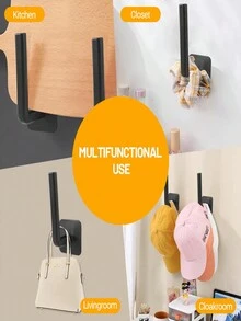 1pc Baseball Cap Rack, Wall Mounted Hat Organizer, Hat Storage Box, No Drilling Required, Door/Wardrobe Cap Rack, Suitable For Various Occasions Such As Bathroom, Kitchen, Closet, Living Room, Etc. - Multicolor - View 3