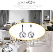 12 Pcs Curtain Hooks Shower Curtain Hooks Stainless Steel Material Acrylic Decorative Metal Curtain Buckle Waterproof And Rust-Proof With Sliding Balls Easy To Slide Durable Classic Light Luxury Suitable For Bedroom, Living Room, Bathroom, Kitchen, Window Supplies And Accessories,Christmas Gift! - Multicolor - View 7