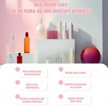 Mini Skincare Fridge 4L With Dimmable LED Light Mirror, Cooler And Warmer For Refrigerating Make Up, And Food, Portable Mini Fridge For Bedroom, Office And Car Usage, Pink - Pink - View 4