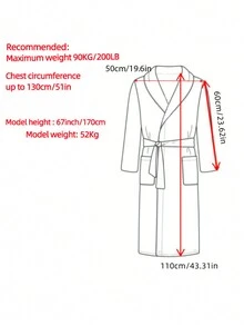 1pc Coral Fleece Solid Color Women's Bathrobe With Pockets, Soft & Absorbent, Can Be Worn As Bathing Robe, Sleepwear - Multicolor - View 2