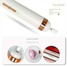 1 Stück wiederaufladbarer 5-in-1 Elektrischer Nagelpolierstift für Zuhause, wiederaufladbarer tragbarer Nagelschleifer mit geringem Geräuschpegel, professionelles Maniküre und Pediküreset
