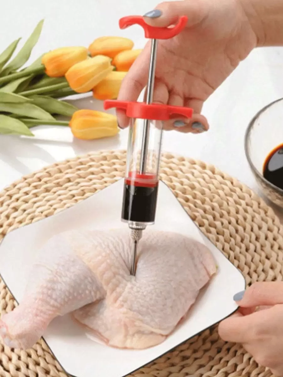 1入組廚房調味品注射器 - 紅色 - 查看 1