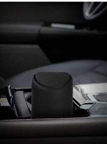 Lixeira Automotiva Preto Encaixe Porta Copos Carro Silicone - Preto - Visão 2