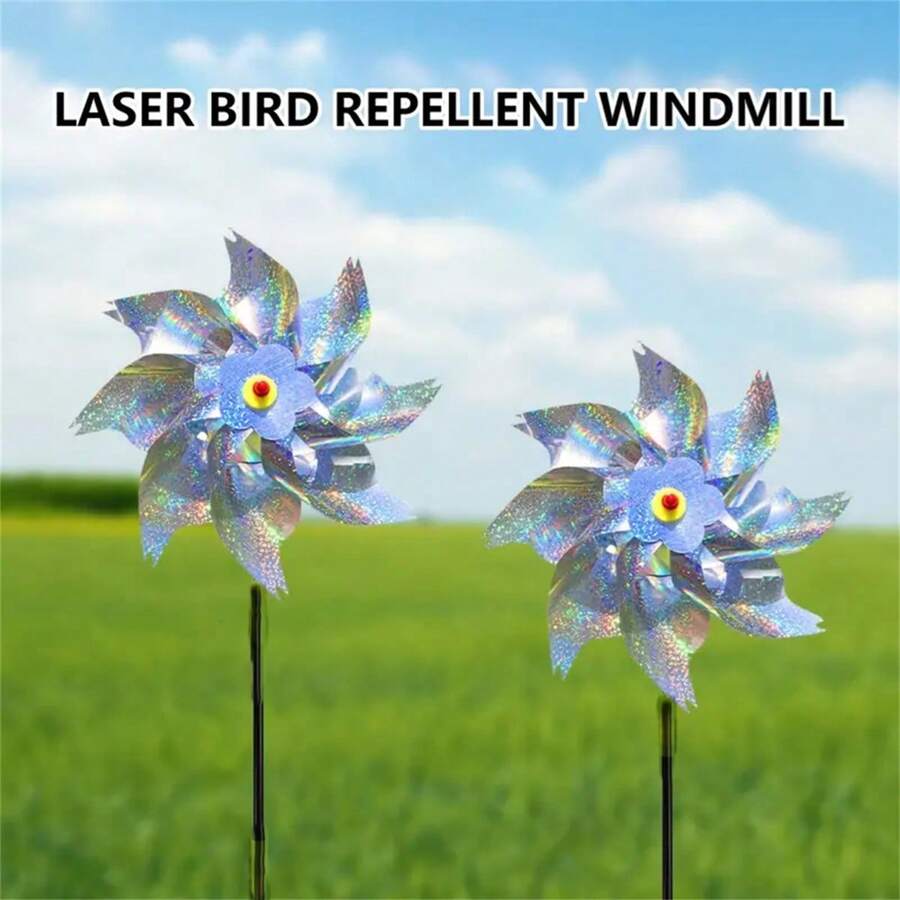1pc Dazzling Reflective Laser Windmill Bird Repellent - Effective DIY ...