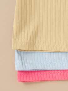 Young Girl Solid Color Sleeveless V-Neck Dress 3-Piece Set With Elegant Elegant - Multicolor - View 7