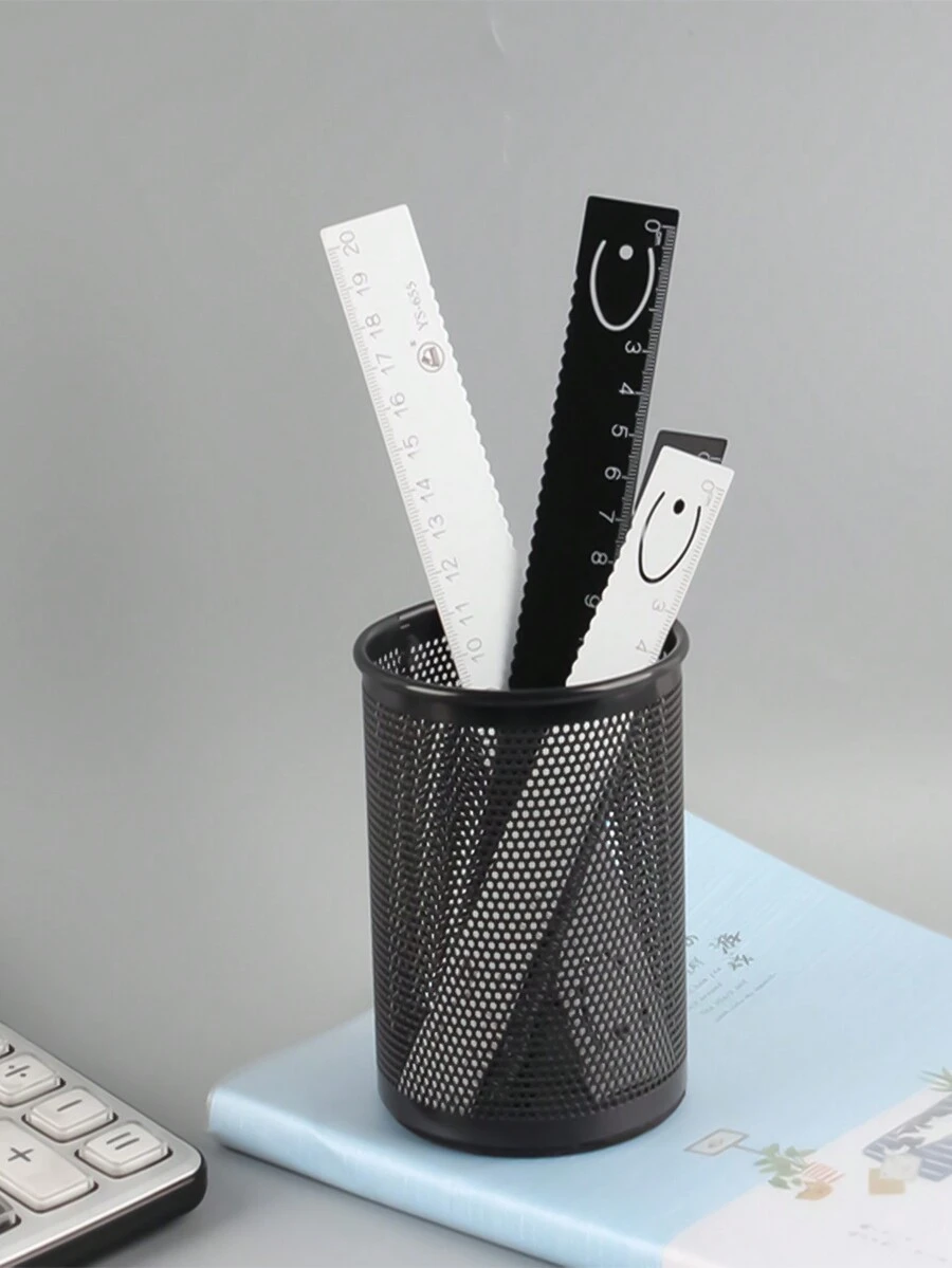1 chiếc thước kẻ bằng thép không gỉ, màu ngẫu nhiên, 18cm, dụng cụ đo lường văn phòng phẩm trường học. - Nhiều màu - Xem 1