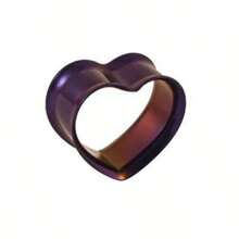 2pcs Stainless Steel Heart Ear Plugs Gauges Expanders Body Piercing Jewelry Earring Tunnels Stretchers Valentines,Mom,Mother,Mother's Day,Gift