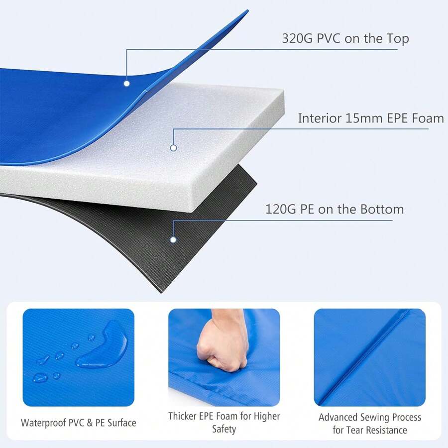 14FT Trampoline Pads, Round Replacement Spring Cover, Weatherproof