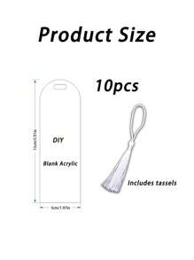 PARTYJRONE 10/20 件 15*5 厘米透明亚克力 DIY 婚礼桌卡，带弧形空白座位卡的名片，适用于婚礼派对餐桌装饰、圣诞节 - 彩色 - 查看 10