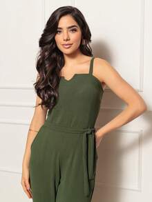 Women Jumpsuits - 軍綠色 - 查看 4