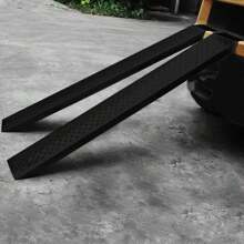 LILIIN 2X Loading Ramp, 160cm Silver/Black Ramp Max 400 Kg, Galvanized Steel Ramp Wedges, Curb Ramp, Wheelchair Ramp, Bicycle Ramp, Loading Ramp For Cars, Trailers, Stairs, Bicycles - Black - View 6