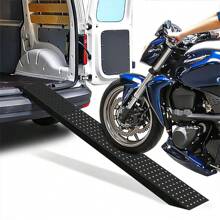 LILIIN 2X Loading Ramp, 160cm Silver/Black Ramp Max 400 Kg, Galvanized Steel Ramp Wedges, Curb Ramp, Wheelchair Ramp, Bicycle Ramp, Loading Ramp For Cars, Trailers, Stairs, Bicycles - Black - View 4