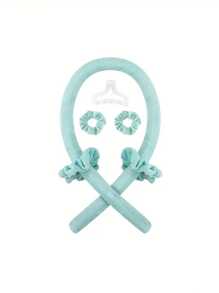 1入組未加熱捲髮棒頭配有夾子和捲髮器套裝，女性未加熱捲髮器髮飾護理工具配有夾子