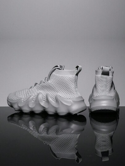 450 Zapatillas sin cordones casuales para hombre con calcetines, zapatos deportivos de moda