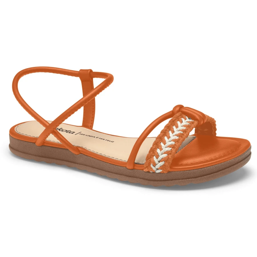 Women Flat Sandals - 橘色 - 查看 1