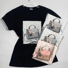 Women T-Shirts - 黑色 - 查看 5