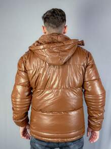 Jaqueta de Couro Masculina Forrada Jaqueta Puffer Masculina Dia dos Pais