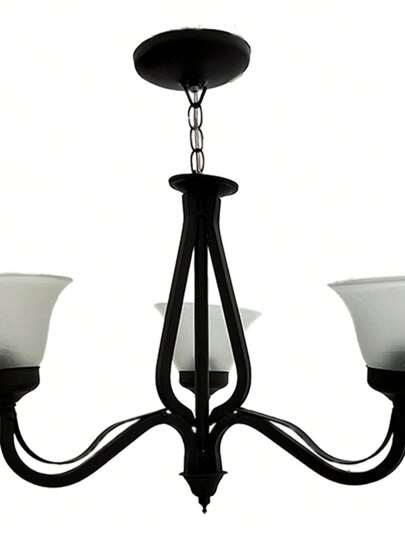 Candil De Techo, Luz Ideal, Chocolate C8 Herrería 3 Brazos