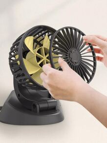 Ventilador Dual Portátil Verde 28820 Vehículo Gira 360º Ventilador De Aire De Refrigeración - Multicolor - Ver 4