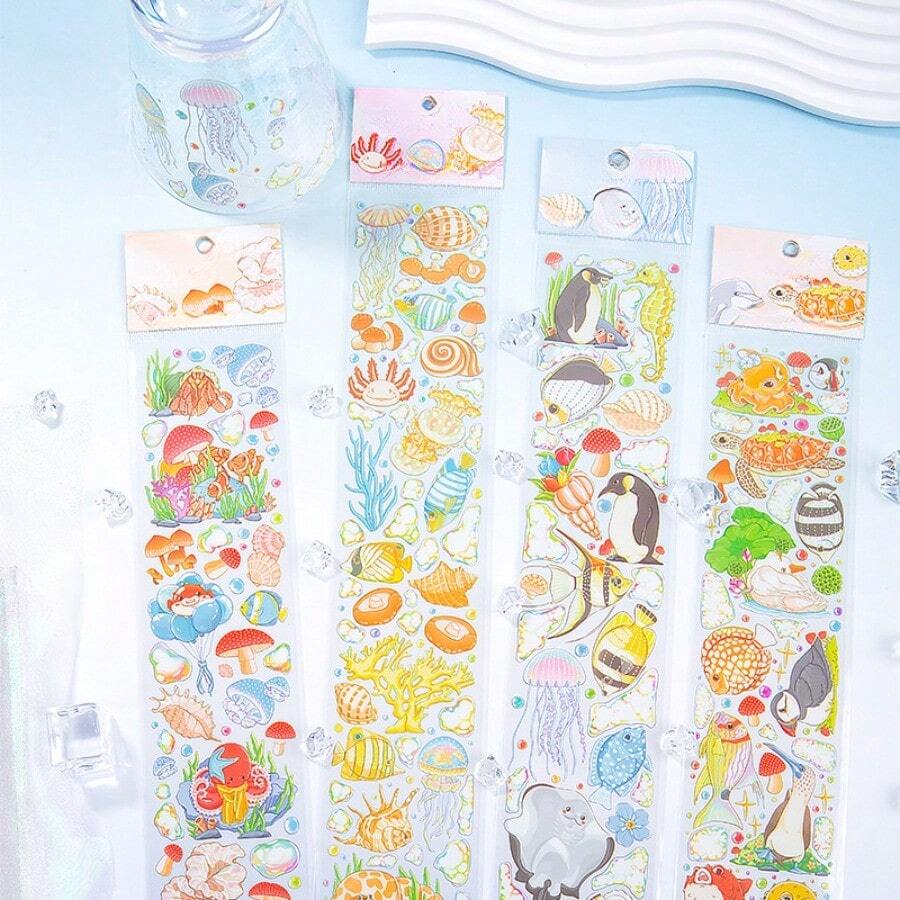 Mục Nhiên Văn Hóa Và Sáng Tạo Băng Đơn Gió Biển Bài Hát Nghệ Thuật Ins Sinh Học Biển Guka Handnet DIY Trang Trí Băng - nhiều màu - Xem 1