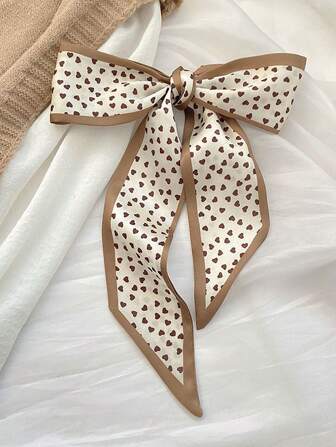 4pcs/Set Elegant Khaki Silk Scarves & Floral Pattern Hairbands & Stylish Hair Tie, Multi-Use For Daily Life And Vacation Headband Turban Headband Sweatband, School Stuff, College, Headbands Fall Winter Hair Band Hair Accessories For Women Women Bandanas Soft Headwrap Women Scarf