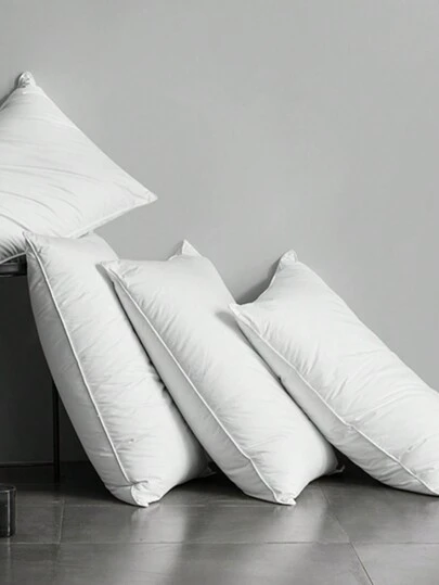 1 chiếc gối khách sạn màu trơn, thoải mái, thích hợp cho gia đình, người lớn, một người, hỗ trợ cổ, người nằm nghiêng, người nằm ngửa, dùng trong nhà, phòng ngủ, phòng khách, xe hơi, du lịch ngoài trời.