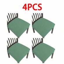 1/2/4/6入組純色絨面椅墊套，可洗，彈性適中，適用於廚房、客廳傢俱裝飾，戶外裝飾 - 彩色 - 查看 28
