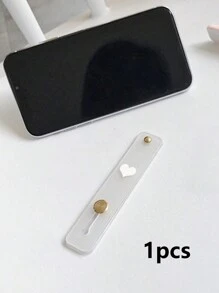 Heart Pattern Push Pull Phone Holder - Clear - View 11