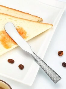 1pc Stainless Steel Hammered Butter Knife, Bread, Jam, Baking Scraper, Cream Knife - Multicolor - View 10