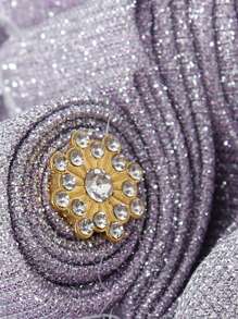 New Muslim-European Style Shiny Silk Pleated Sleeping Hat With Rolled Edge And Flower Headband