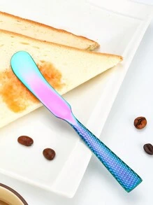 1pc Stainless Steel Hammered Butter Knife, Bread, Jam, Baking Scraper, Cream Knife - Multicolor - View 8