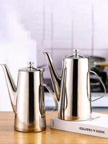 1 件/1 套加厚不锈钢家用厨房/客厅/餐厅茶壶/咖啡壶，适用于茶、咖啡、牛奶、果汁，适合户外、婚礼、派对、礼物、生日 - 白色 - 查看 5