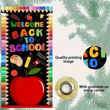 Banner de bienvenida al regreso a clases - Decoración vibrante de poliéster para el aula para la celebración del primer día de clases - Multicolor - Ver 4