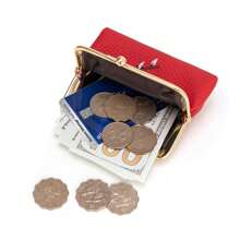 PU Card Holder Clutch Bag Retro Embroidered Iron Clip Multi-Functional Wallet In Various Colors Wholesale For Women Wallet Mini Wallet Purse Wallet Coin Wallet - Red - View 3