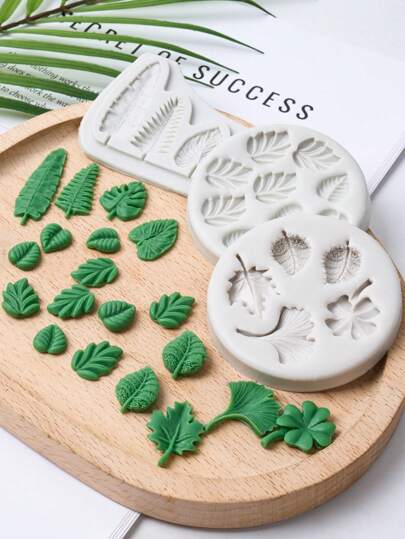 1 件装叶子硅胶模具热带树叶模具蜡烛模具肥皂模具 DIY 软陶粘土滴胶装饰模具手工装饰艺术工具