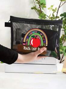 1/2 chiếc, Túi lưới đen, Túi đựng mỹ phẩm nữ có khóa kéo in chữ hoa, Túi lưới đựng đồ trong suốt, Túi đựng đồ vệ sinh, Quà tặng cho cô ấy, Thích hợp để đựng mỹ phẩm cho phụ nữ, Đựng mỹ phẩm ở ký túc xá đại học, Du lịch cho phụ nữ, Túi quà tặng, Túi đựng mỹ phẩm vui nhộn in chữ nhiều màu, Quà tặng cho giáo viên dự tiệc về trường, Quà tặng cho chị em gái, Quà tặng tuyệt vời nhất cho giáo viên, Quà tặng sinh nhật, Quà tặng kỷ niệm, Quà tặng tốt nghiệp Túi đựng đồ trang điểm Đồ dùng học tập Đồ dùng thiết yếu khi đi du lịch Túi đựng đồ trang điểm Đồ dùng thiết yếu cho ngày lễ Túi đựng đồ trang điểm Túi đựng đồ trang điểm Tổ chức đồ trang điểm Tổ chức đồ trang điểm mùa đông ngày lễ Lưu trữ đồ trang điểm - màu đen - Xem 8