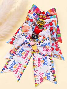 conjunto de 5 peças de acessórios para cabelo para meninas voltarem à escola, incluindo suporte de rabo de cavalo, grampos de cabelo, laço de fita multicor, adequado para uso diário, festas de feriado, combinação de presente.